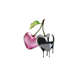 Glass & Chrome Drip Cherries (SOLD)