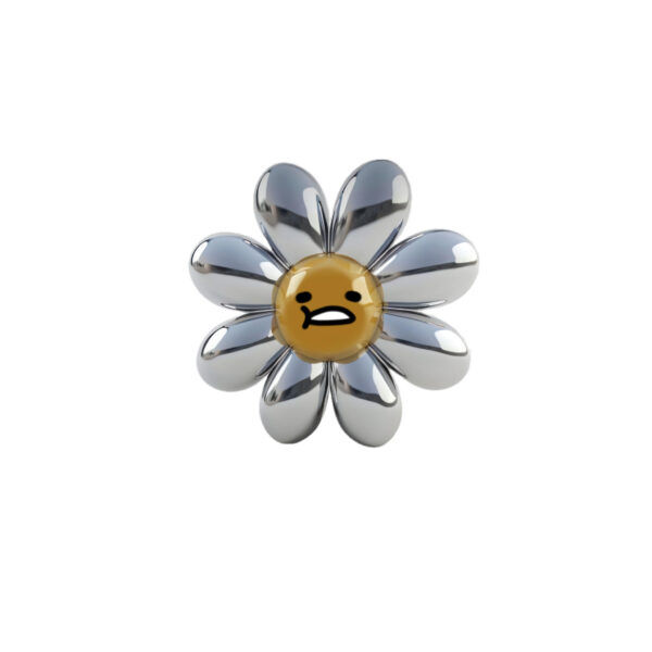 Silver Chrome Gudetama Flower (Copy)