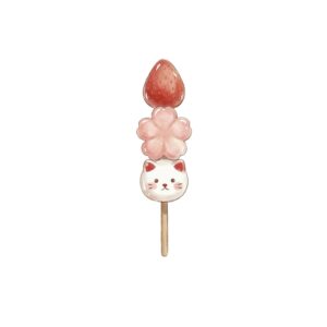 Strawberry Sakura Kitsune Stick
